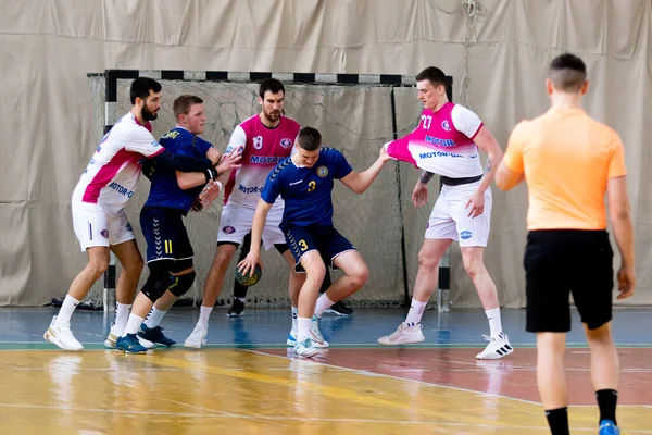 Odessa Ucrânia Abril 2021 Handebol Federação Handebol Masculino Ucrânia Jogo — Fotografia de Stock