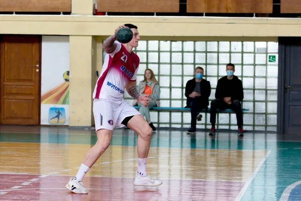 Odessa Ucrânia Abril 2021 Handebol Federação Handebol Masculino Ucrânia Jogo — Fotografia de Stock