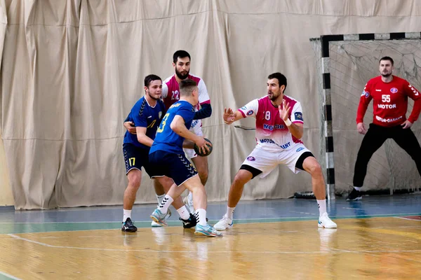 Odessa Ucrânia Abril 2021 Handebol Federação Handebol Masculino Ucrânia Jogo — Fotografia de Stock