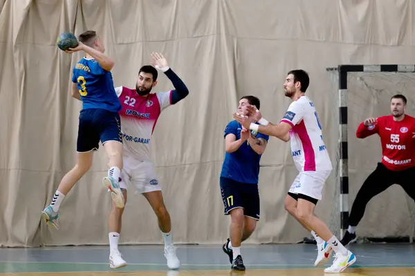 Odessa Ucrânia Abril 2021 Handebol Federação Handebol Masculino Ucrânia Jogo — Fotografia de Stock