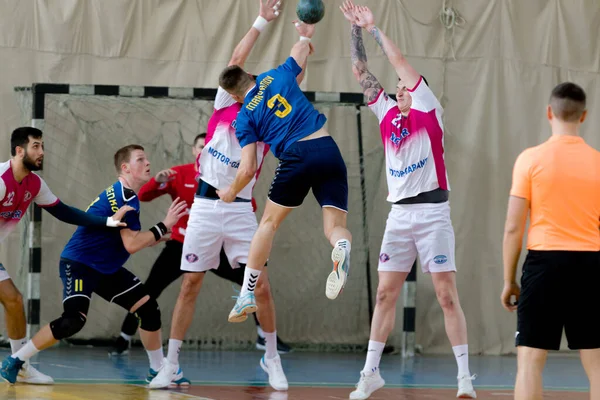 Odessa Ukraine Avril 2021 Handball Fédération Handball Masculin Ukraine Match — Photo