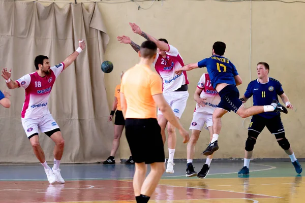 Odessa Ucrânia Abril 2021 Handebol Federação Handebol Masculino Ucrânia Jogo — Fotografia de Stock