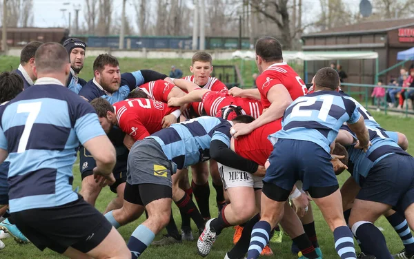 Odessa Ukraine Kwietnia 2021 Rugby Cup Odessa Polytechnic Derby Niebieski — Zdjęcie stockowe