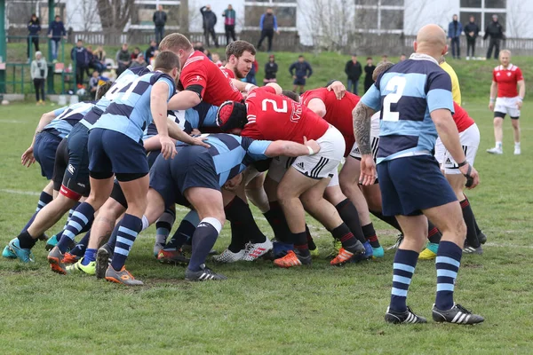 Odessa Ukraine 2021 Április Rögbi Kupa Odessa Polytechnic Derby Kék — Stock Fotó