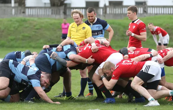 Odessa Ukraine Nisan 2021 Rugby Kupası Odessa Polytechnic Derby Mavi — Stok fotoğraf