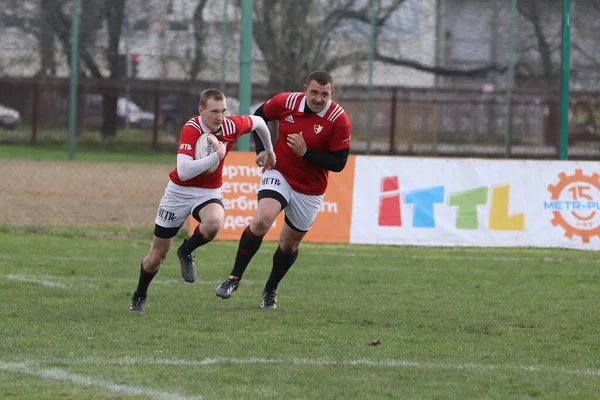 Odessa Ucrania Abril 2021 Rugby Cup Derby Politécnico Odessa Azul — Foto de Stock