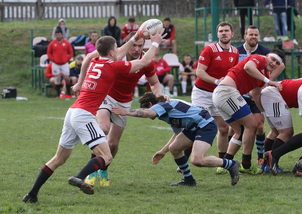 Odessa Ucrania Abril 2021 Rugby Cup Derby Politécnico Odessa Azul —  Fotos de Stock