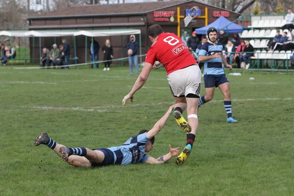 Odessa Ucrania Abril 2021 Rugby Cup Derby Politécnico Odessa Azul —  Fotos de Stock