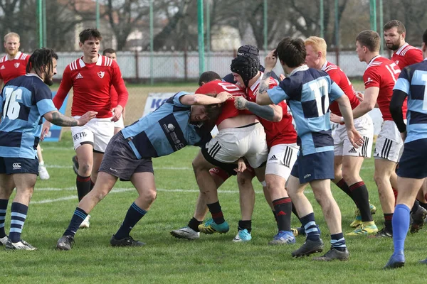 Odessa Ukraine April 2021 Rugby Cup Odessa Polytechnic Derby Blue — Stock Photo, Image