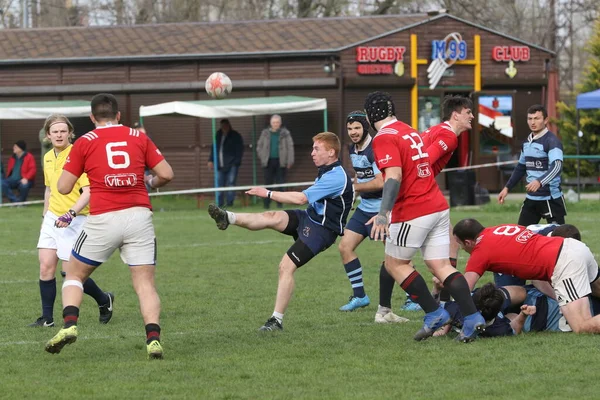 Odessa Ukraine Avril 2021 Rugby Cup Odessa Polytechnic Derby Bleu — Photo