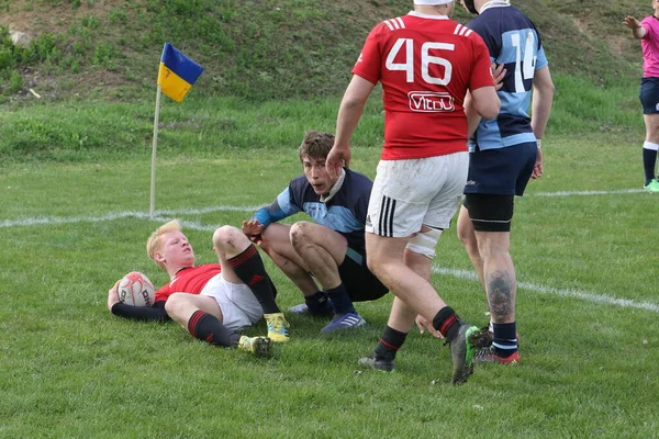 Odessa Ukraine April 2021 Rugby Cup Odessa Polytechnic Derby Blue — Stock Photo, Image