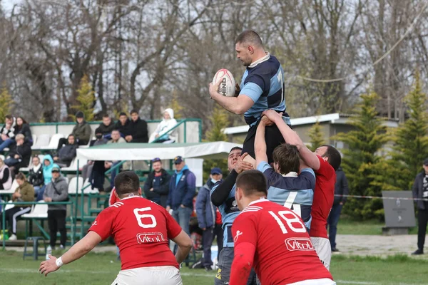 Odessa Ucrania Abril 2021 Rugby Cup Derby Politécnico Odessa Azul —  Fotos de Stock