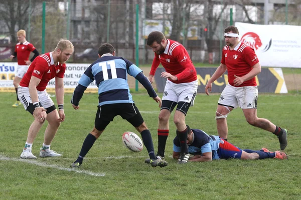 Odessa Ucrania Abril 2021 Rugby Cup Derby Politécnico Odessa Azul —  Fotos de Stock