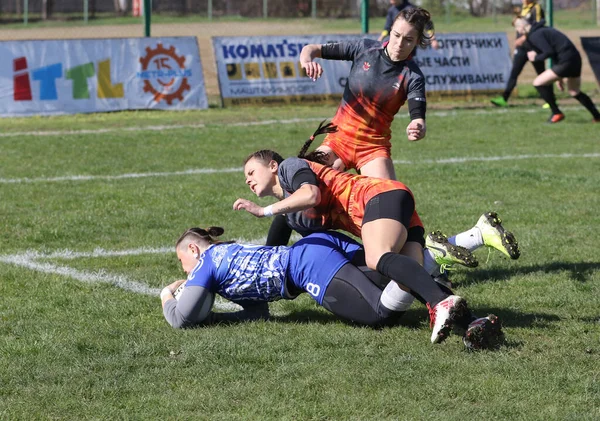 Odessa Ucrania Abril 2021 Copa Ucrania Entre Equipos Femeninos Rugby — Foto de Stock