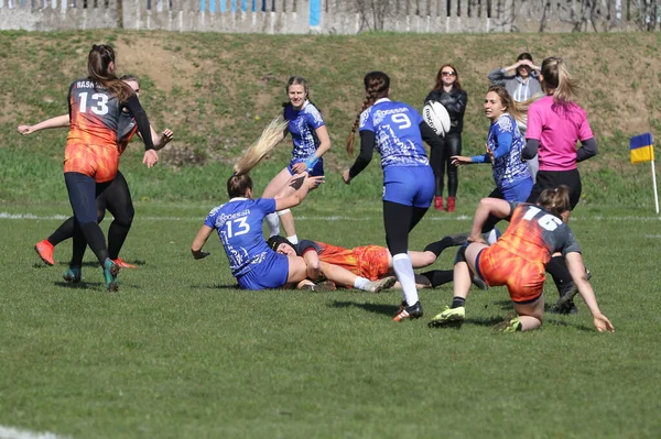 Odessa Ukraine Kwietnia 2021 Puchar Ukrainy Wśród Kobiecych Drużyn Rugby — Zdjęcie stockowe