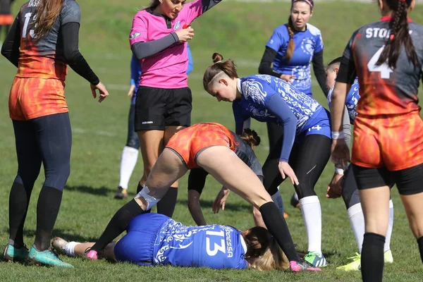 Odessa Ucrania Abril 2021 Copa Ucrania Entre Equipos Femeninos Rugby —  Fotos de Stock