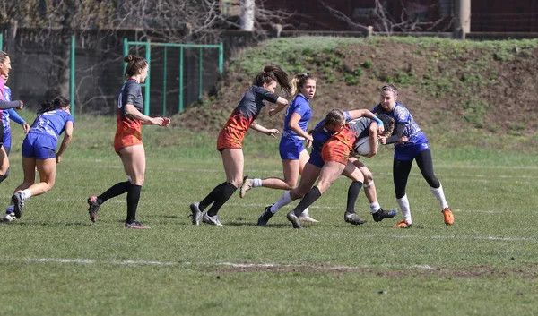 Odessa Ukraine Kwietnia 2021 Puchar Ukrainy Wśród Kobiecych Drużyn Rugby — Zdjęcie stockowe