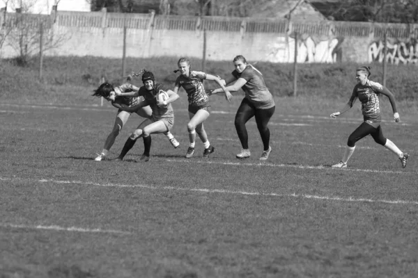 Odessa Ucrania Abril 2021 Copa Ucrania Entre Equipos Femeninos Rugby —  Fotos de Stock