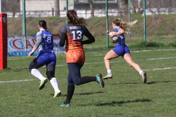 Odessa Ukraine Kwietnia 2021 Puchar Ukrainy Wśród Kobiecych Drużyn Rugby — Zdjęcie stockowe
