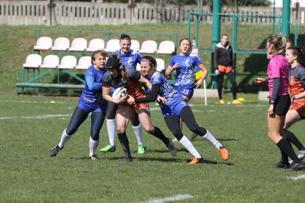 Odessa Ukraine Április 2021 Kupa Ukrajna Között Női Rögbi Csapatok — Stock Fotó