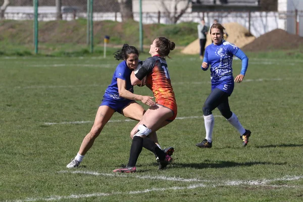 Odessa Ukraine Kwietnia 2021 Puchar Ukrainy Wśród Kobiecych Drużyn Rugby — Zdjęcie stockowe