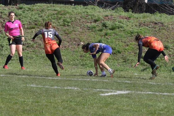 Odessa Ucrania Abril 2021 Copa Ucrania Entre Equipos Femeninos Rugby —  Fotos de Stock