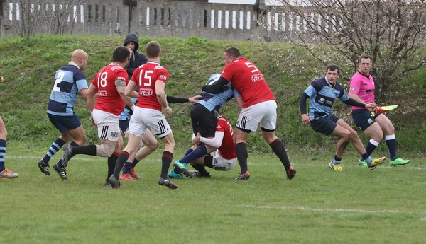 Odessa Ukraine Nisan 2021 Rugby Kupası Odessa Polytechnic Derby Mavi — Stok fotoğraf