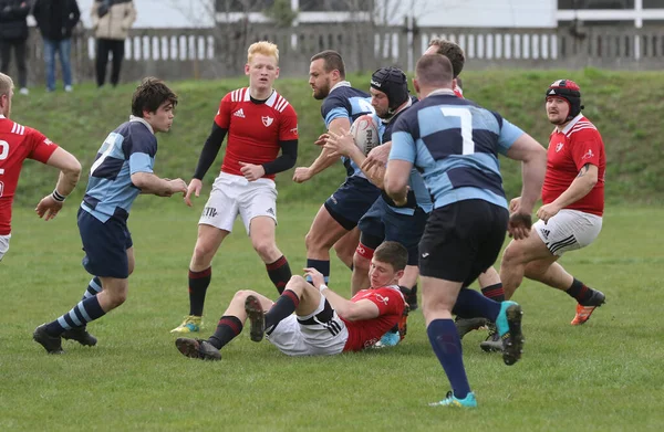 Odessa Ukraine Nisan 2021 Rugby Kupası Odessa Polytechnic Derby Mavi — Stok fotoğraf