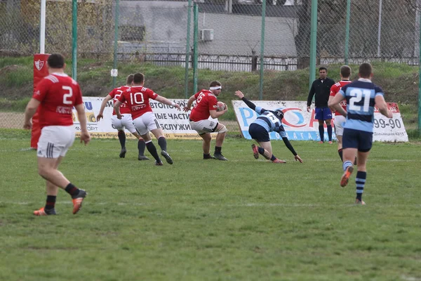 Odessa Ukraine April 2021 Rugby Cup Odessa Polytechnic Derby Blue — Stock Photo, Image