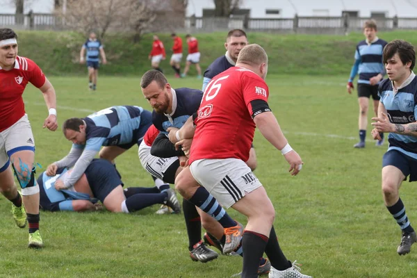 Odessa Ukraine April 2021 Rugby Cup Odessa Polytechnic Derby Blauw — Stockfoto