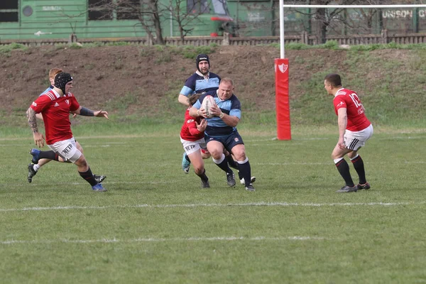 Odessa Ukraine Abril 2021 Rugby Cup Odessa Polytechnic Derby Azul — Fotografia de Stock