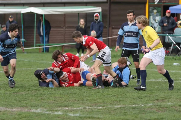 Odessa Ukraine April 2021 Rugby Cup Odessa Polytechnic Derby Blauw — Stockfoto