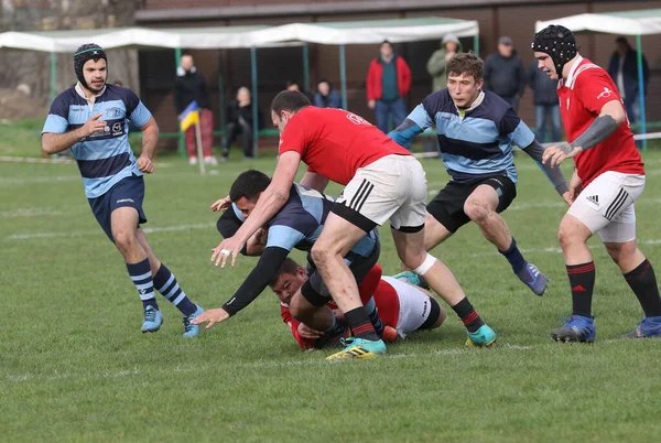 Odessa Ukraine April 2021 Rugby Cup Odessa Polytechnic Derby Blauw — Stockfoto