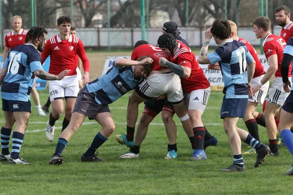 Odessa Ukraine April 2021 Rugby Cup Odessa Polytechnic Derby Blauw — Stockfoto