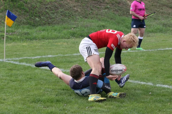 Odessa Ukraine Abril 2021 Rugby Cup Odessa Polytechnic Derby Azul — Fotografia de Stock