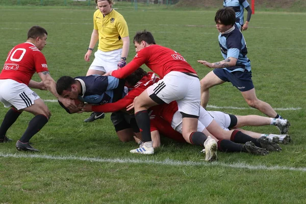 Odessa Ukraine April 2021 Rugby Cup Odessa Polytechnic Derby Blue — Stock Photo, Image