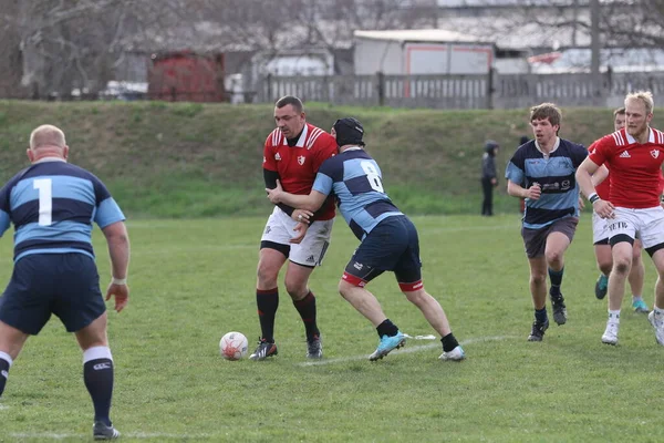 Odessa Ukraine Abril 2021 Rugby Cup Odessa Polytechnic Derby Azul — Fotografia de Stock