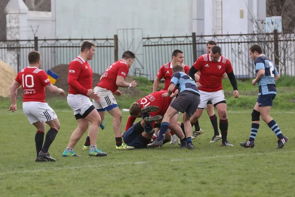 Odessa Ucraina Aprile 2021 Rugby Cup Derby Politecnico Odessa Blu — Foto Stock