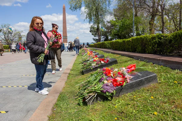 Odessa Ukraine May 2021 Memorial Unknown Sailor Eternal Flame Defers — 스톡 사진