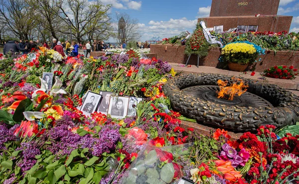 Odessa Ukraine Mayıs 2021 Bilinmeyen Ebedi Alev Savaşçısı Nın Anıtı — Stok fotoğraf
