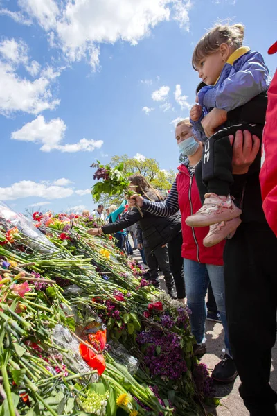 Odessa Ukraine Maj 2021 Memorial Unknown Sailor Eternal Flame Defenders — Stockfoto