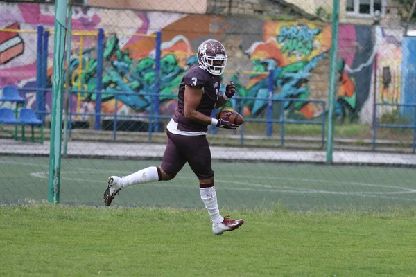 Odessa Ukraine May 2021 American Football Grass Tough Duel Battle — Stock Photo, Image