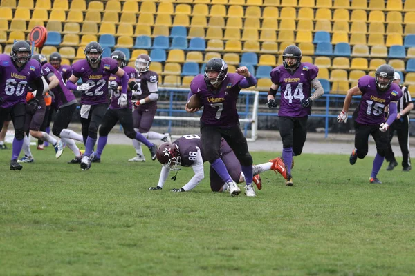 Odessa Ukraine May 2021 American Football Grass Tough Duel Battle — Stock Photo, Image