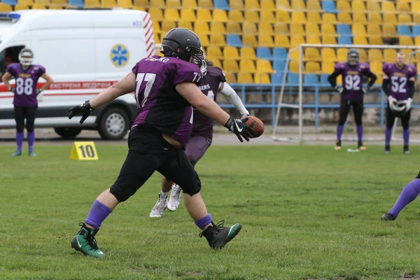 Odessa Ucrania Mayo 2021 Fútbol Americano Césped Duelo Duro Una —  Fotos de Stock