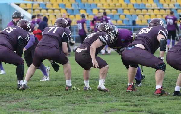 Odessa Ucraina Maggio 2021 Football Americano Sull Erba Duello Duro — Foto Stock