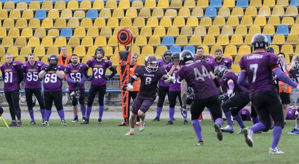 Odessa Ukraine May 2021 American Football Grass Tough Duel Battle — Stock Photo, Image