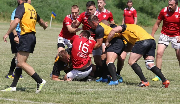 우크라이나 오데사 2021 오데사 Credo Olymp Kharkiv 선수들의 날카로운 공격적 — 스톡 사진