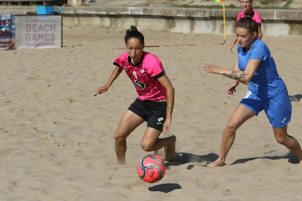 Odessa Ukraine Lipca 2021 Ukrainian Beach Soccer Women Cup Piłkarze — Zdjęcie stockowe