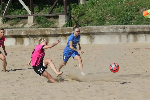 Odessa Ukraine Lipca 2021 Ukrainian Beach Soccer Women Cup Piłkarze — Zdjęcie stockowe