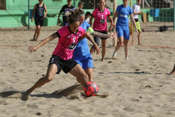 Odessa Ukraine Липня 2021 Ukrainian Beach Soccer Women Cup Дівчина — стокове фото